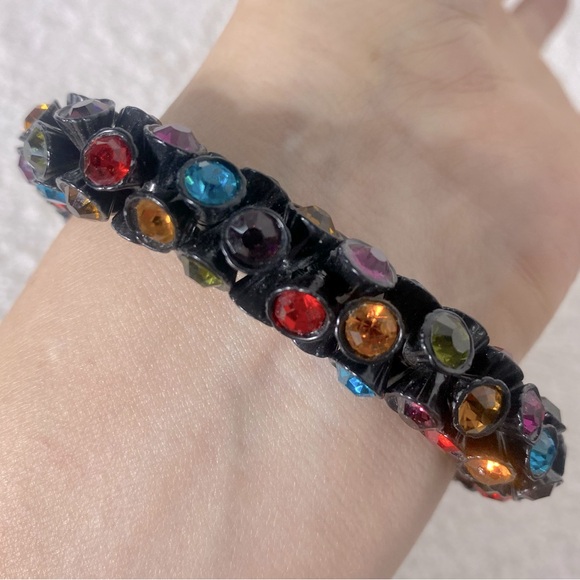 Multi Rhinestone Colour Stretchy Bracelet - Picture 5 of 7